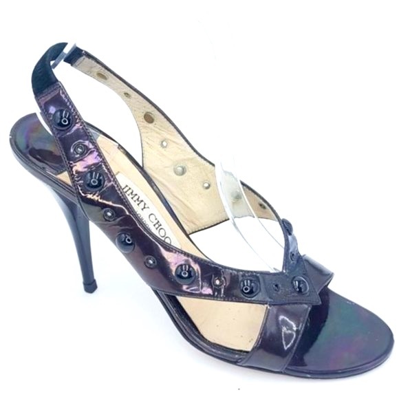 ❌SOLD❌ [Jimmy Choo] "Cinderella" Sling-Back Strappy Heels Sz 39.5 (US 9.5) - Picture 2 of 9